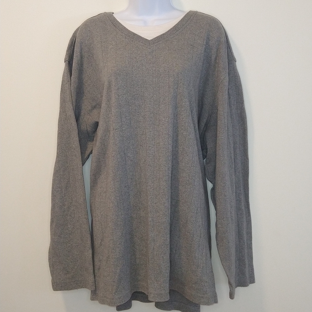 Basic Editions Women's long sleeve shirt, Size 3XL